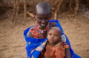 Masai mother & child